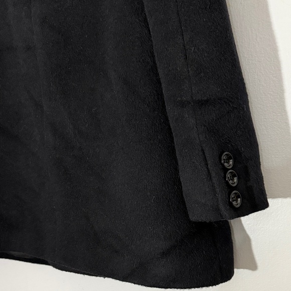 Vintage Moschino Black Wool Coat with Faux Fur Collar size 10 - Picture 6 of 8